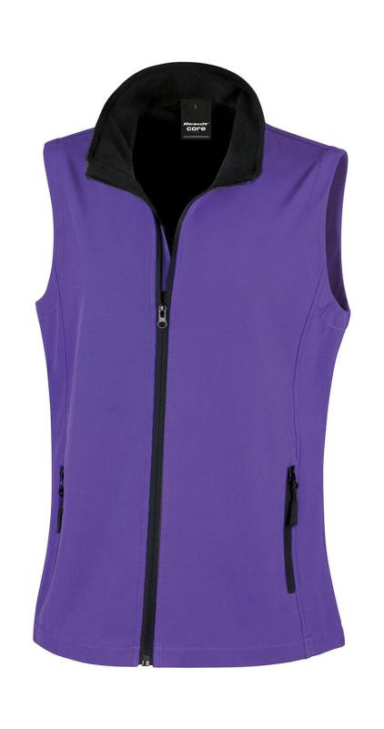 Naiste prinditav softshell-bodysoojendaja, lilla/must – Result Core (1)
