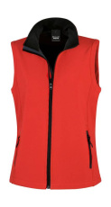Naiste prinditav softshell-bodysoojendaja, punane/must