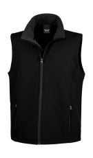 Meeste prinditav Softshell kehasoojendaja, must/must