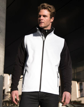 Meeste prinditav Softshell kehasoojendaja, must/oranž – Result Core (2)