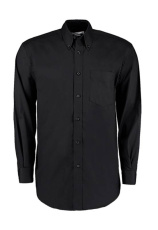 Klassikalise lõikega premium-klassi Oxford-särk, must