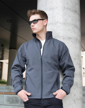 Prinditav softshell-jakk, punane/must – Result Core (3)