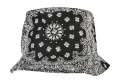 Bandana trükiga ämbrimüts, must