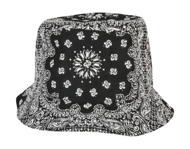 Bandana trükiga ämbrimüts, must – Flexfit (3)