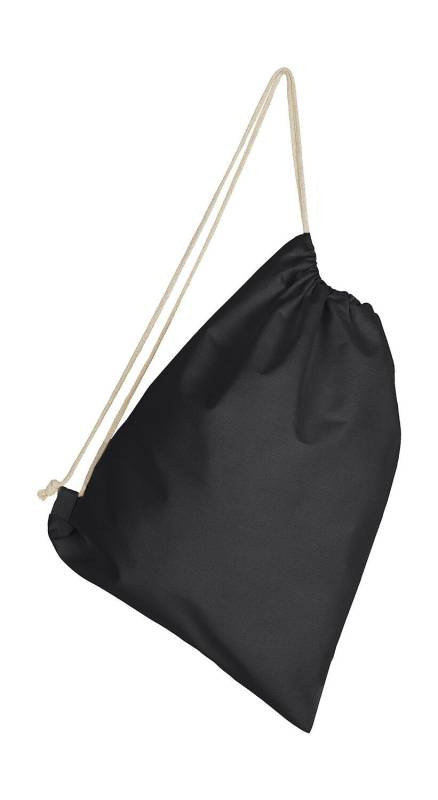 Puuvillast seljakott ühe pingutusnööriga, must – SG Accessories - BAGS