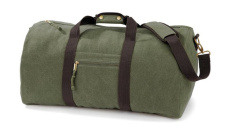 Vintage lõuendiga reisikott, Vintage sõjaväeroheline