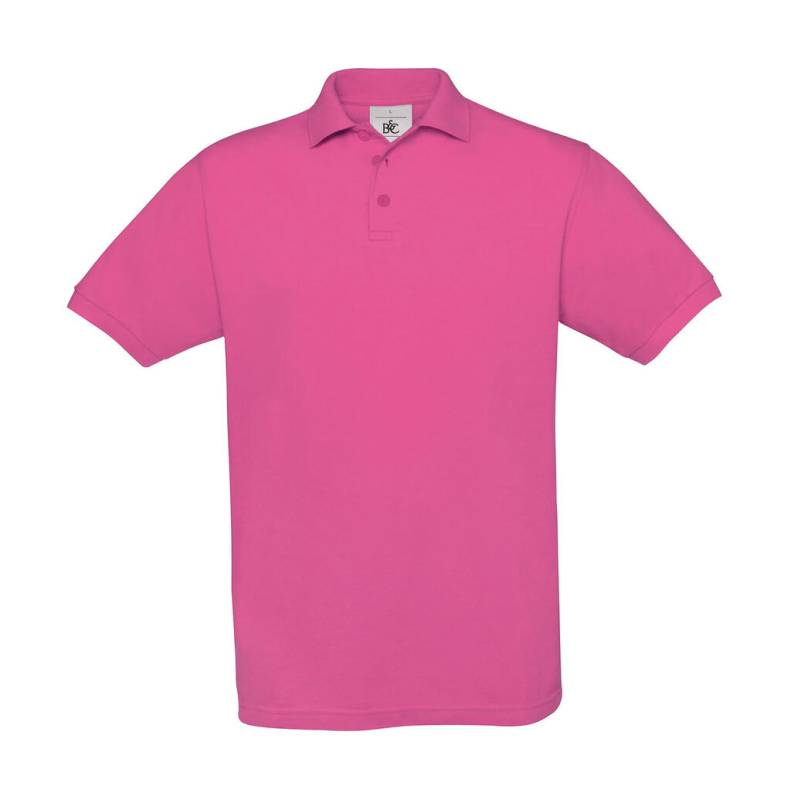 Safran Piqué polosärk, fuksiaroosa – B&C (1)