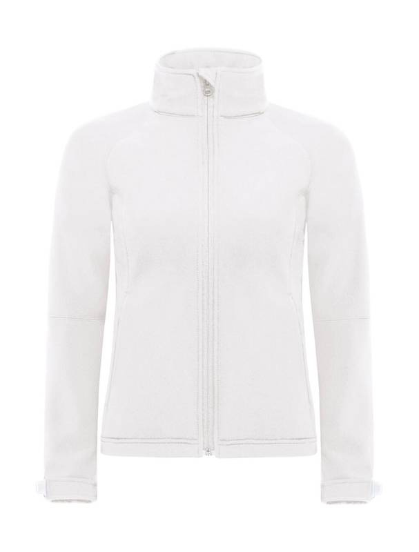 Kapuutsiga softshell-jope/naiste, valge – B&C Outerwear (1)