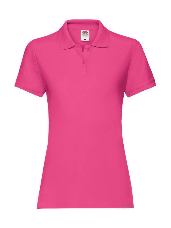 Naiste Premium polosärk, fuksiaroosa – Fruit of the Loom (1)
