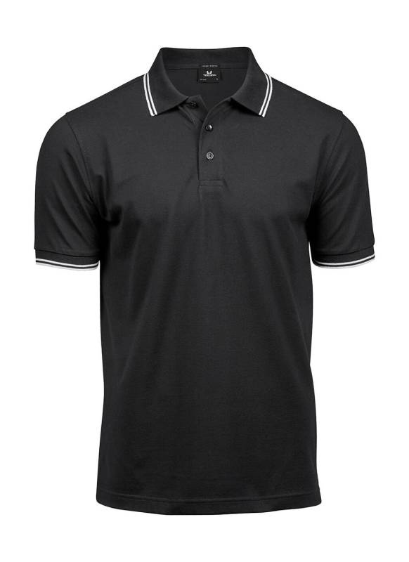 Luksuslik triibuline veniv polosärk, must/valge – Tee Jays (1)