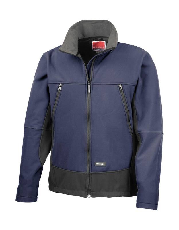 Softshell-tegevusjakk, tumesinine/must – Result (1)