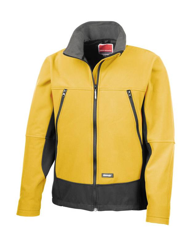 Softshell-tegevusjakk, Sport kollane/must – Result (1)