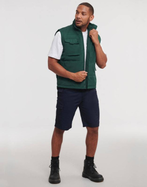 Tugevdatud tööriiete vest, must – Russell Athletic (4)