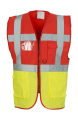 Fluo Executive vest, punane/neoonkollane, Punane/fluorestseeruv kollane