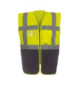Fluo Executive vest, neoonkollane/tumesinine, Fluorkollane/tumesinine
