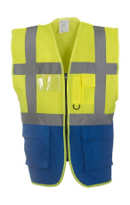 Fluo Executive vest, neoonkollane/kuninglik sinine