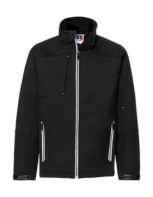 Meeste biooniline softshell-jakk, must – Russell Athletic (1)