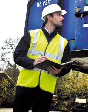 Taaskasutatud ohutusvest Hi-Vis, Fluorestseeruv kollane – Result Safe-Guard (4)