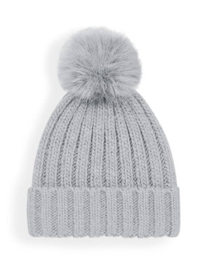 Verbier karusnahast pop Pom Chunky Beanie, tumesinine – Beechfield (4)
