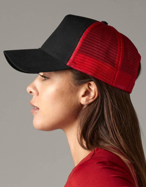 Snapback veoautosärk, bordoopunane/hall – Beechfield (2)