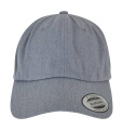 Madala profiiliga puuvillane twill, hall melanž, Heather Grey