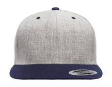 Klassikaline kahevärviline Snapback nokamüts, Kanarbik/Meresinine