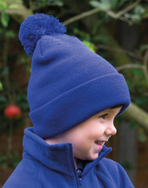 Laste pom-pom-müts, lilla – Result Winter Essentials (4)