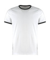 Moodne sobiv Ringer T-särk, valge/must