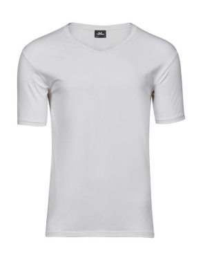 Meeste veniv V-kujuline T-särk, valge – Tee Jays (3)