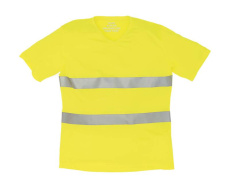 Fluo Super Light V-kaelusega T-särk, neoonkollane
