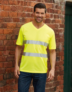 Fluo Super Light V-kaelusega T-särk, neoonkollane – Yoko (2)