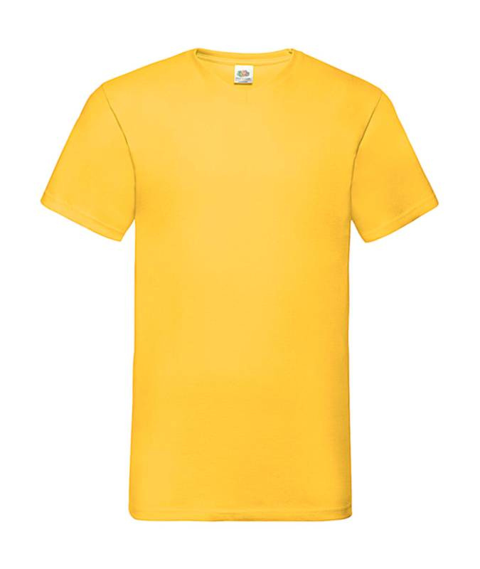 Valueweight V-kaelusega T-särk, Päevalill – Fruit of the Loom (1)