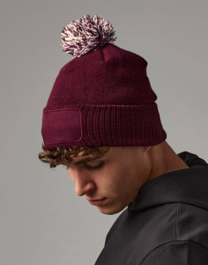 Snowstar® Patch Beanie müts, Must/grafiithall – Beechfield (2)