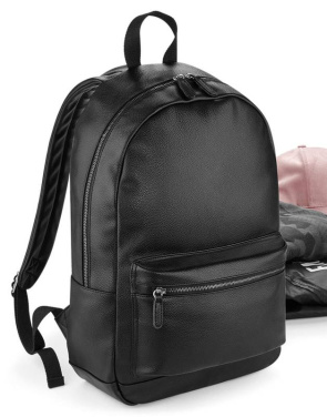 Kunstnahast moodne seljakott, must – Bagbase (4)