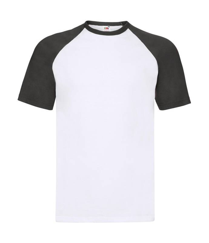 Valueweighti pesapalli T-särk, valge/must – Fruit of the Loom (1)