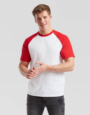 Valueweighti pesapalli T-särk, valge/must – Fruit of the Loom (2)