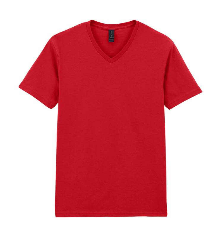 Softstyle täiskasvanute V-kaelusega T-särk, punane – Gildan (1)
