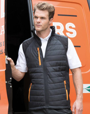 Compass polsterdatud softshell-vest, must/hall – Result Recycled (3)