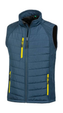 Compass polsterdatud softshell-vest, tumesinine/kollane