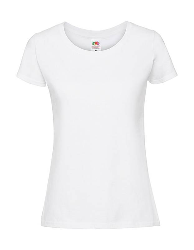 Naiste ikooniline 195 Ringspun Premium T-särk, valge – Fruit of the Loom (1)