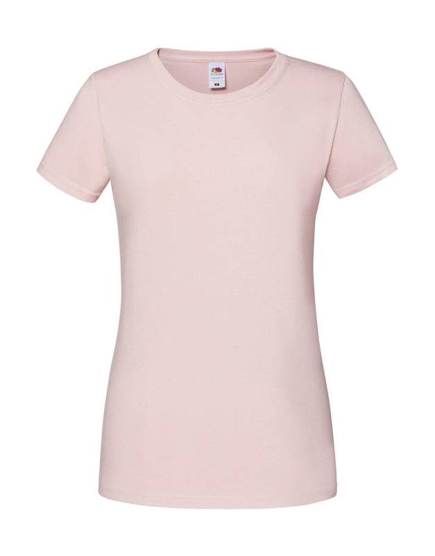Naiste ikooniline 195 Ringspun Premium T-särk, Pulberroos – Fruit of the Loom (1)