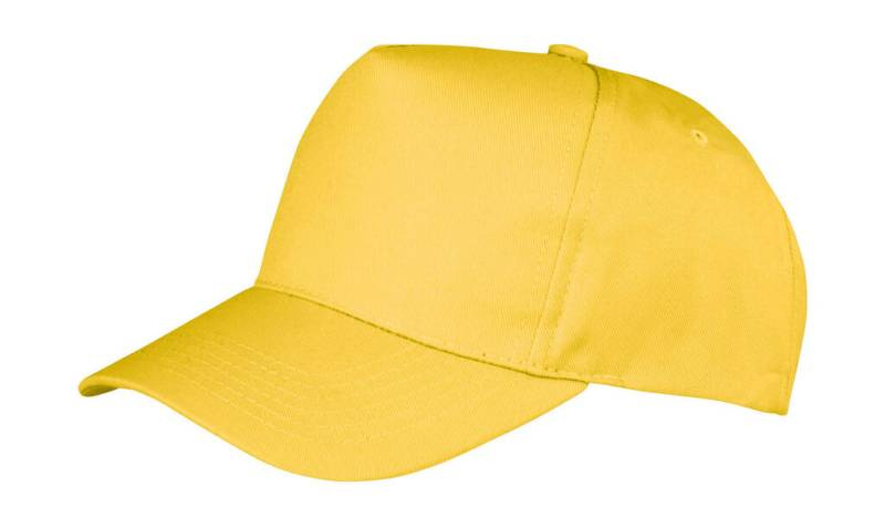 Bostoni 5-paneeliga printerite müts, kollane – Result Headwear (1)