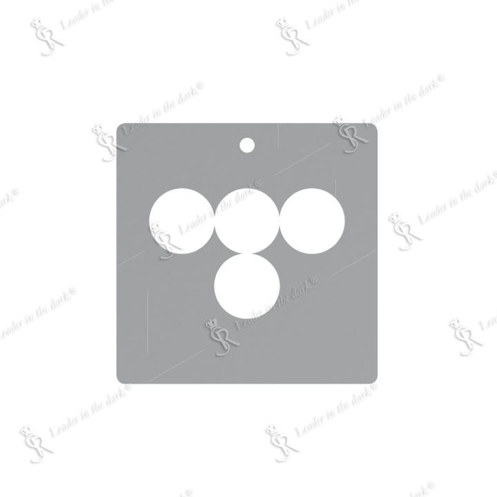 Pehme helkur – 4 auguga ruut | Softreflector – 1