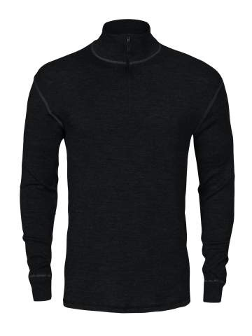 3107 UNDERSHIRT, WOOL – polosärk, Must - ProJob (1)
