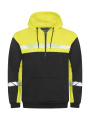 7104 KAPUTSIJOPE 1/2 ZIP 7104 KAPUTSIJOPE 1/2 ZIP 9910-VIZ, Must/kollane