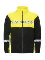 7300 9910-VIZ – fliisjakk, Must/kollane