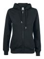 Premium OC Hoody – täispika lukuga pusa (naistele), must
