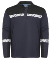 7004 LONG SLEEVE 9910-VIZ – polosärk, Merepunane/must