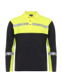 7004 LONG SLEEVE 9910-VIZ – polosärk, Must/kollane