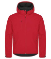 Classic – kapuutsiga softshell-jope, Punane